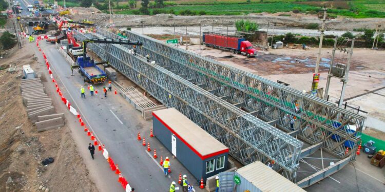Avanza instalación de puente modular tras accidente en Chancay: ¿Cuándo estará listo?