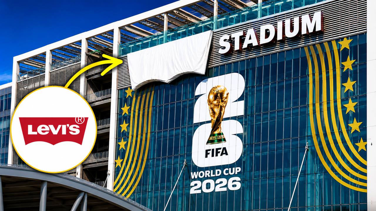 El logo de Levi’s fue tapado en un estadio del Mundial… y la marca lo volvió tendencia global