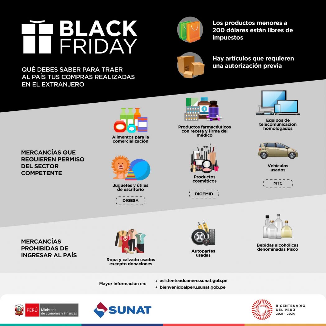 ¿Qué artículos puedo comprar en el Black Friday y traerlos al Perú sin problemas?