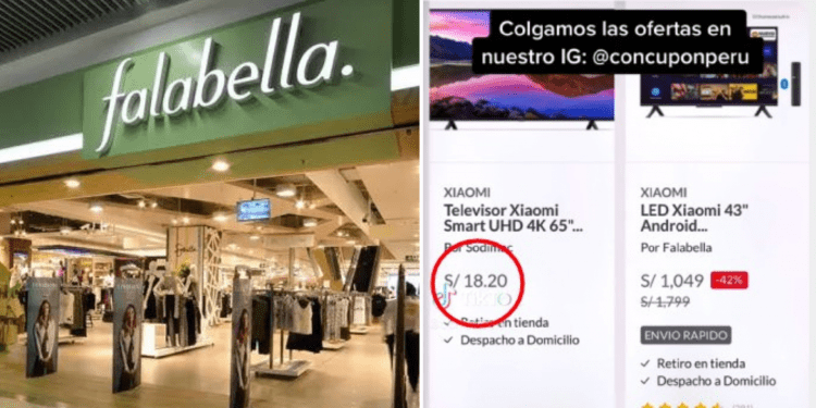 Falabella remató televisores Xiaomi de 65″ a solo S/ 18 por presunto error en su web