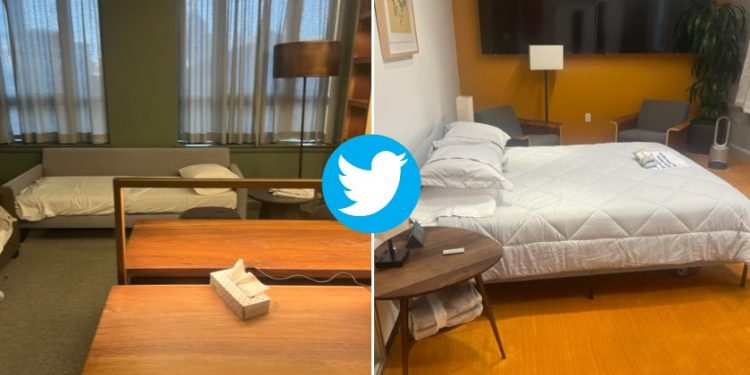 Así son las oficinas de Twitter que Elon Musk convirtió en dormitorios para sus empleados: tienen hasta lavadora