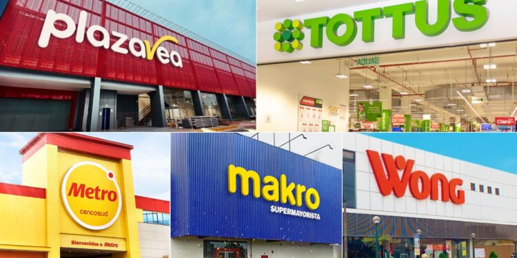 ¿Cuántas tiendas tienen las principales cadenas en Perú y cuánto planean crecer en 2025?