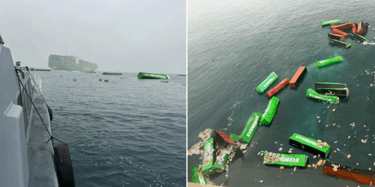 Disponen cierre del puerto del Callao tras caída de contenedores desde buque taiwanés