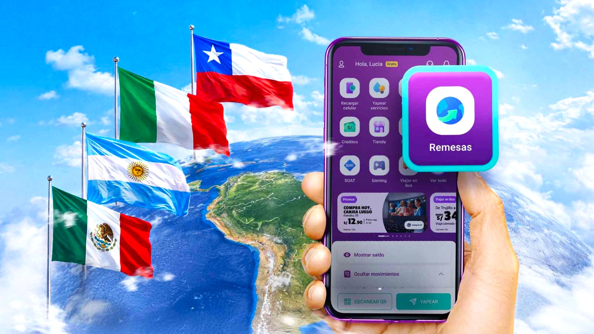 Yape expande sus remesas: ahora llega a Argentina y suma 8 destinos internacionales