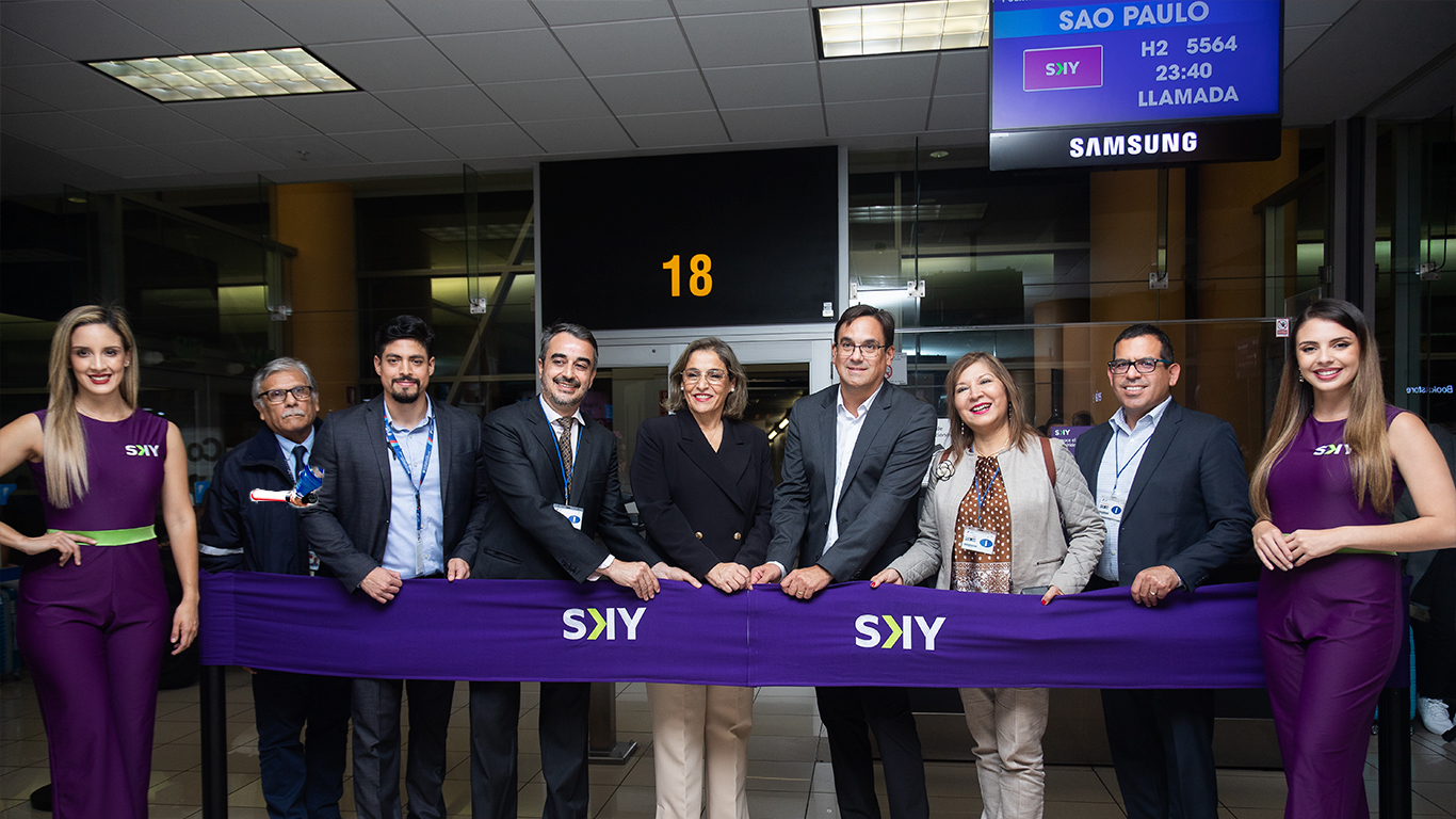 Aerolínea SKY inaugura su nueva ruta Lima- Sao Paulo