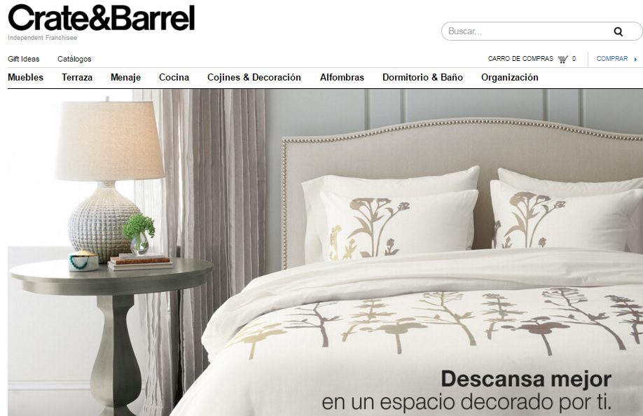 crate and barrel web