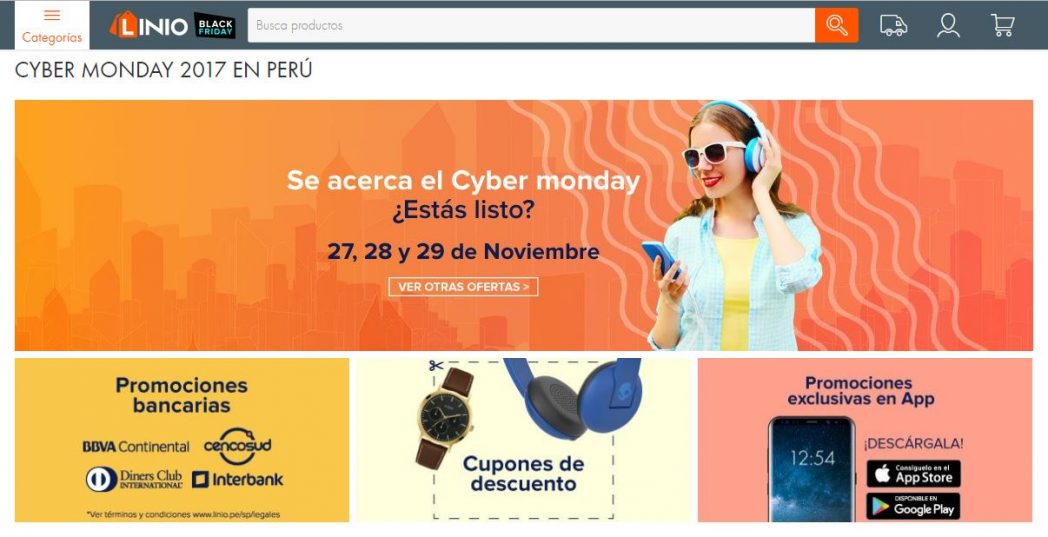 Linio celebrará el Cyber Monday y Black Friday en el Perú