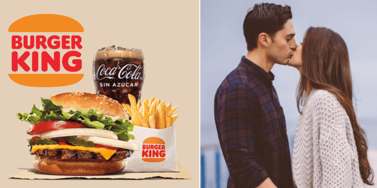 ¿Besarías por una hamburguesa? Así es la nueva promoción de Burger King por el “Día del Beso”