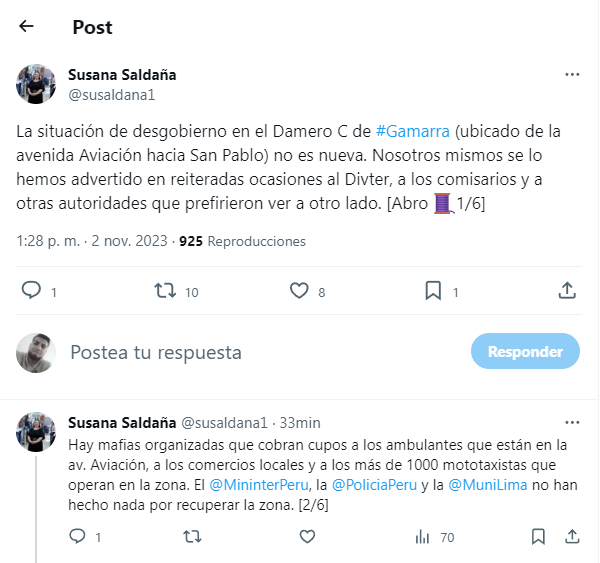 Gamarra en alarma por guerra de cupos: empresarios exigen mayor control policial y operativos de oficio