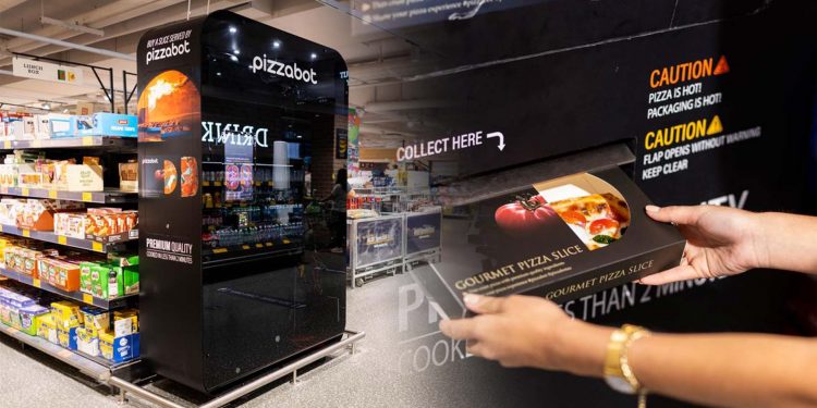 Supermercado Aldi revoluciona con el primer robot expendedor de pizzas