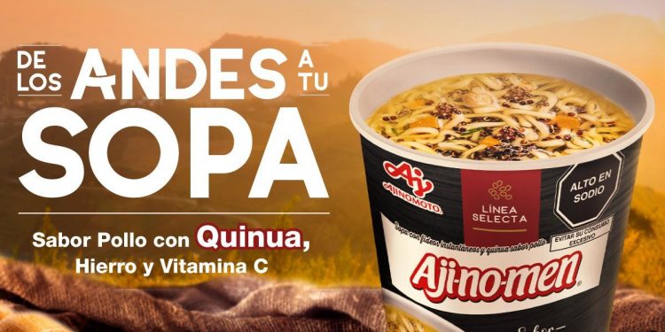 Ajinomoto lanza nueva sopa Aji-no-men sabor a pollo con quinua